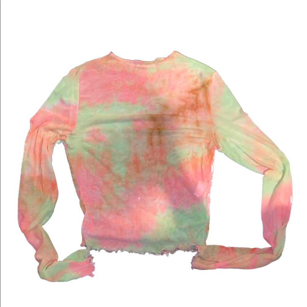 Sheer Tie Dye Long sleeve Top